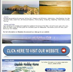 Cornish Holiday rental advertising