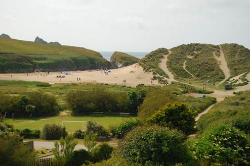 sand dunes at  Holywell Bay  Cornwall