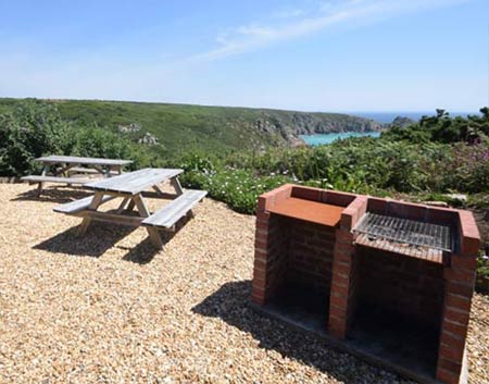 Shared barbecue and seating area