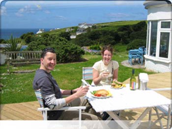 Dining at Blue bay restaurant - Mawgan Porth