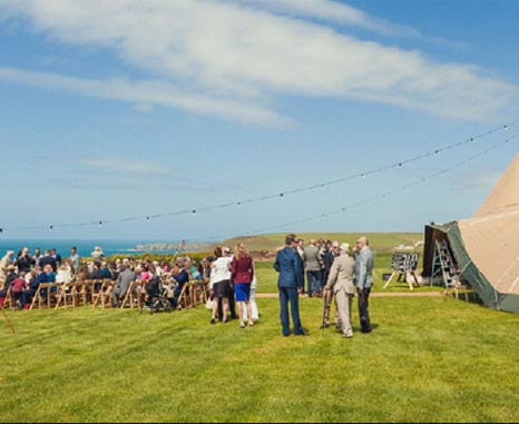 Cliff top Wedding venue Stunning sea views near Newquay