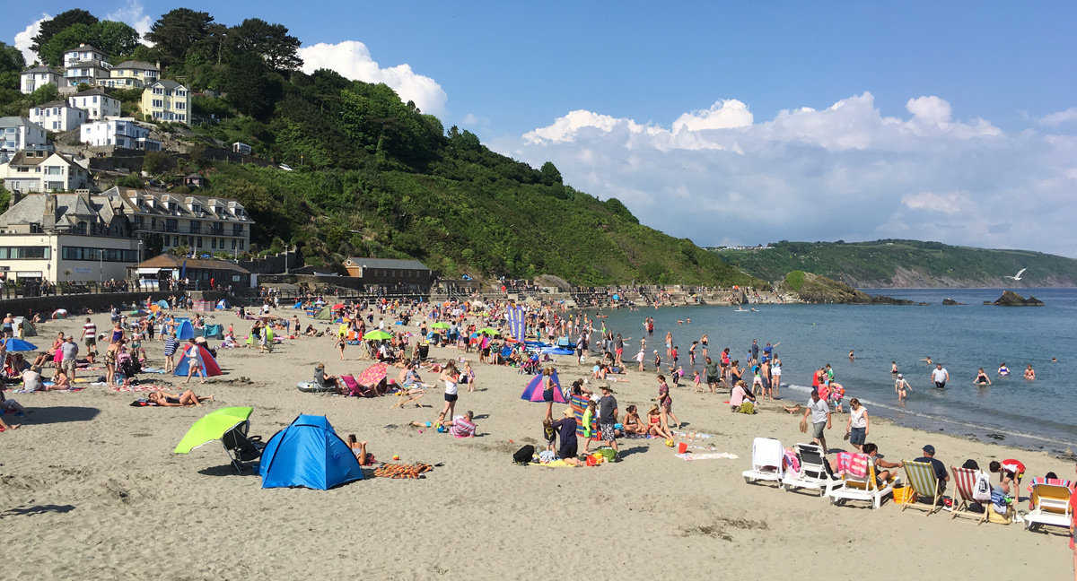 Looe Beach and pier