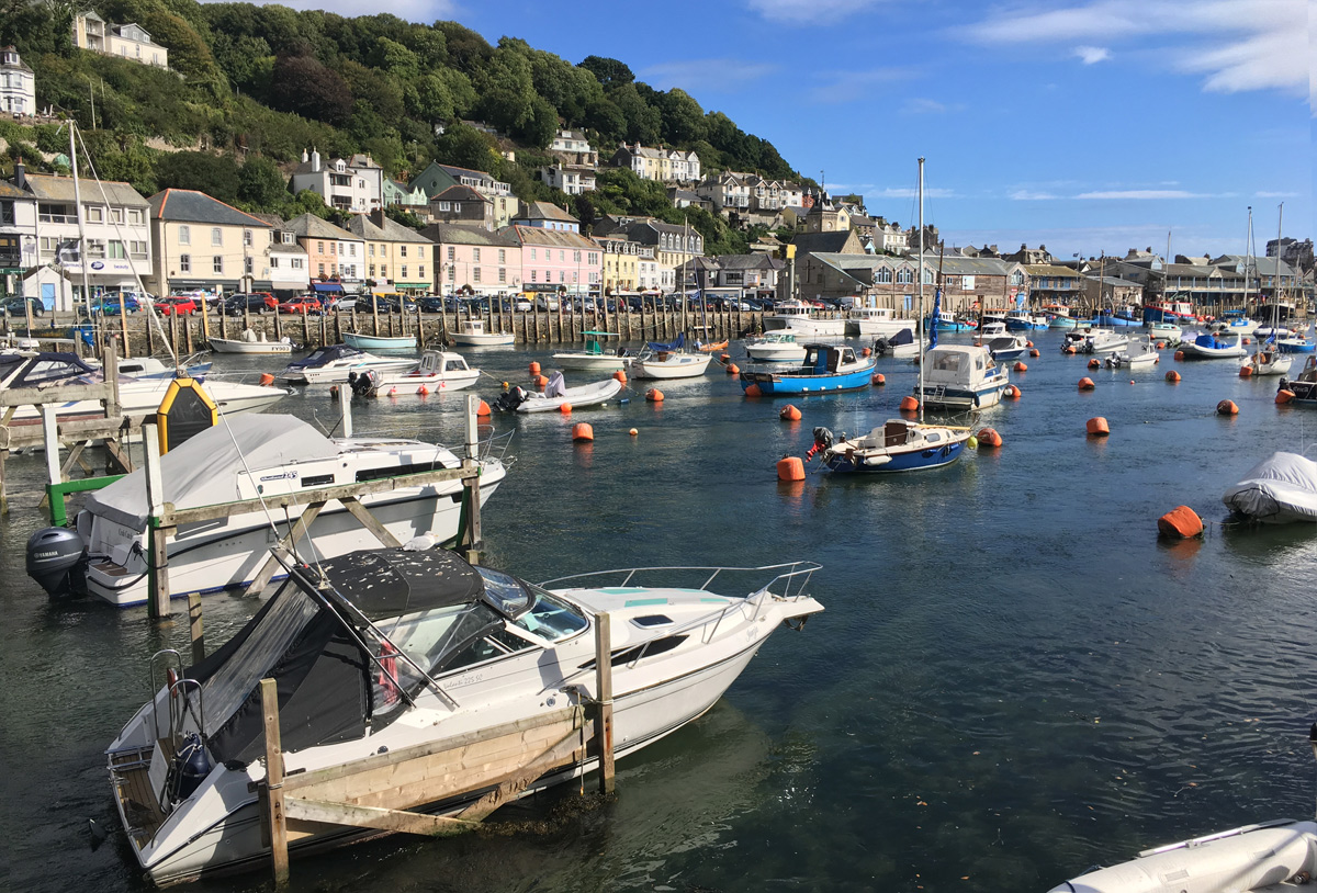 Looe harbour in South East Cornwall near - Bodmin Moor