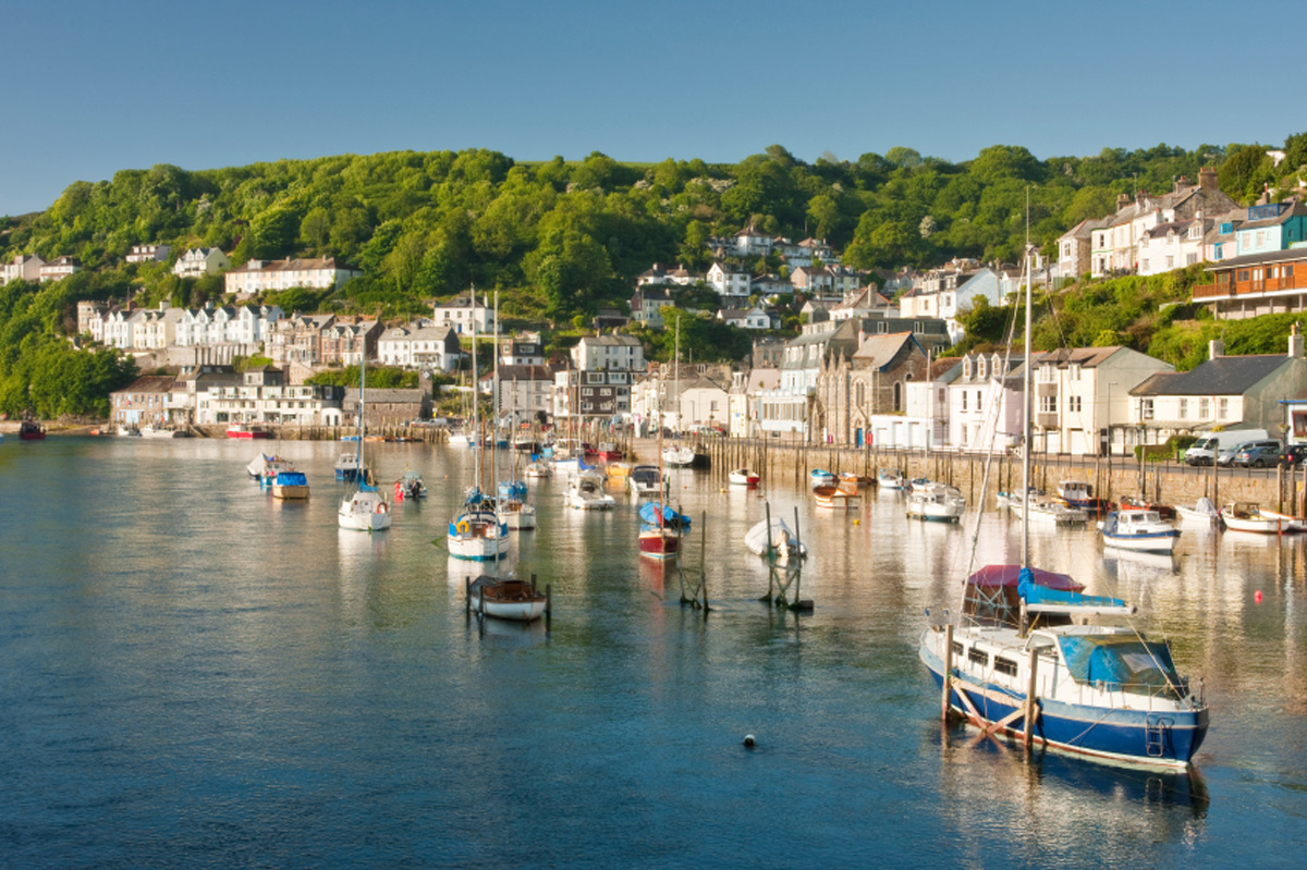 Looe harbour in South East Cornwall near - Bodmin Moor