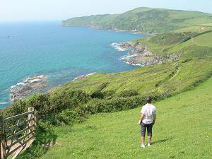 Coaastal path near Polperro - looking towards Pencarrow Head