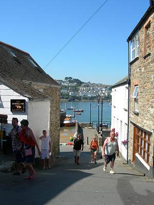 Polruan Steep hill leading out of the harbour