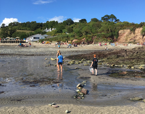 Talland Bay low tide