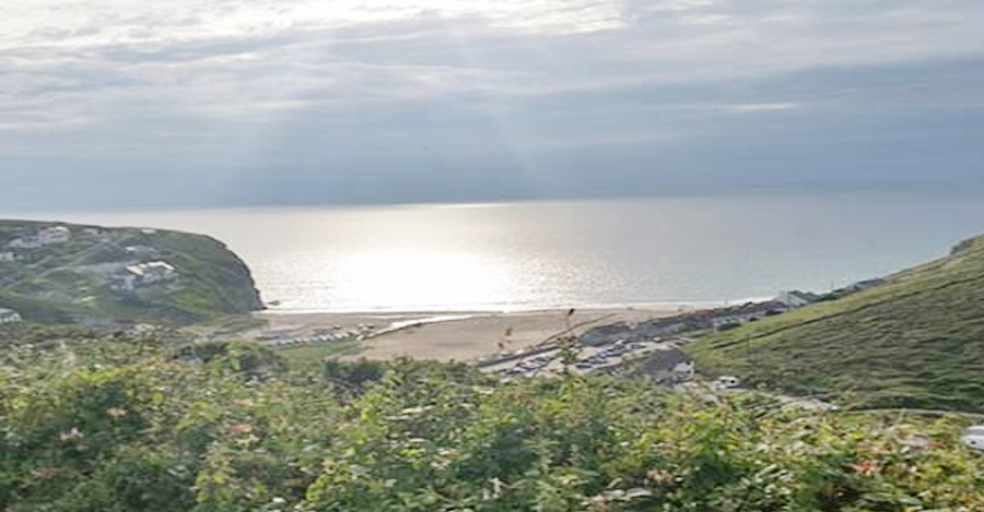 overlooking Porthtowan Beach