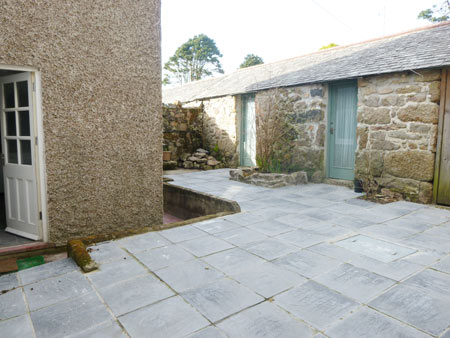 Private courtyard at Casple Cottage
