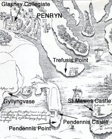 section from the 1539 great map of the West