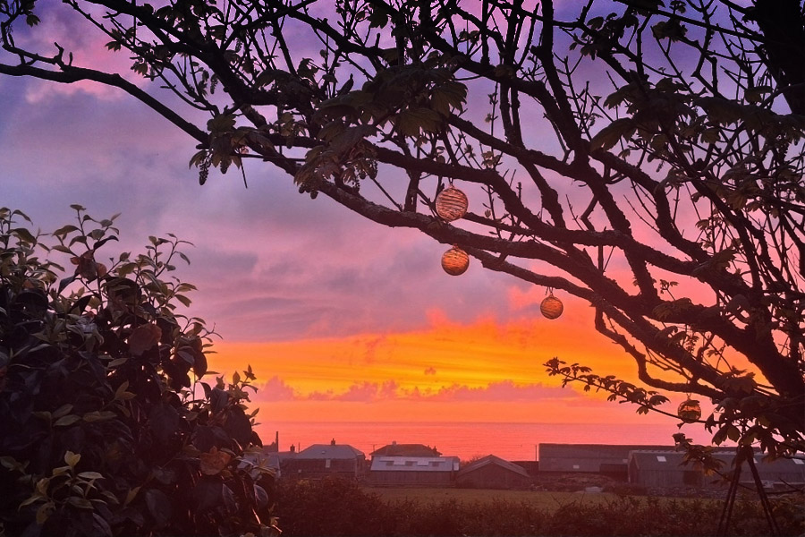 Sunset over the Atlantic - Field House B&B Land End -Field House Bed and Breakfast Holiday Accommodation - Trewellard, Pendeen