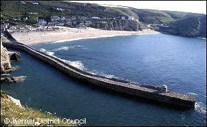 Portreath harbour from the coastal path