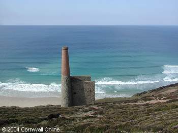 WALKING IN CORNWALL - St Agnes, Tin Mines - Ordnance Survey map. Explorer  104