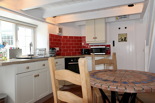 Kitchen at Ginentonic Holiday Cottage in St Keverne - Lizard Peninsula -Lounge 