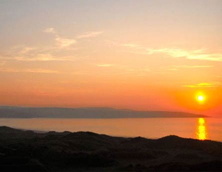 Sunset over St Ives Bay