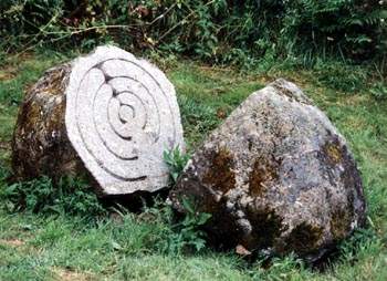 Sculpture in the gardens at Antony House in Cornwall