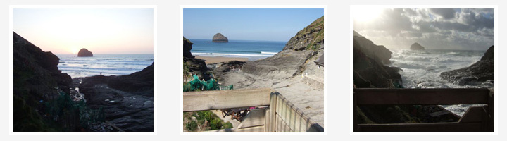 Views of Gull Rock from - Trebarwith Strand - North Cornwall