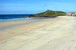 Porthmeor Beach and The Island