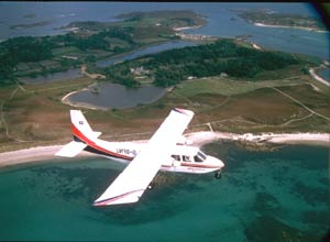 Aerial View of Tresco and the Isles of Scilly