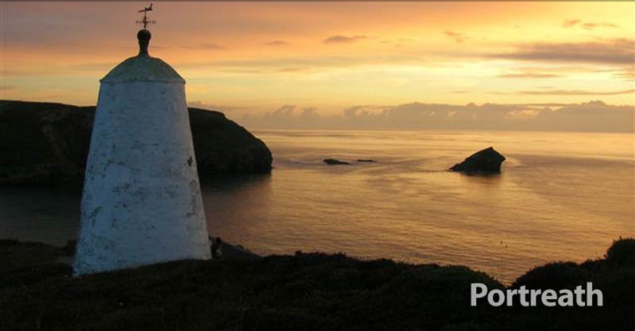 The Day Mark on the cliffs -  Portreath Beacon  