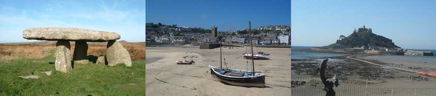 lanyon Quoit - St Ives harbour - St Michael's Mount