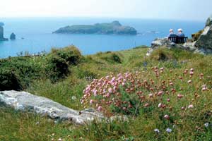 relaxing on the Cliff-topsat the Mullion Cove Hotel