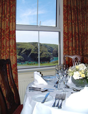 Dining at the Mullion Cove Hotel