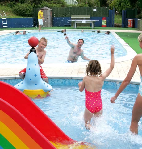 Waterslide at Holywell Bay Holiday Park