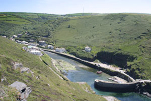 The sheltered inner harbour in Boscastle