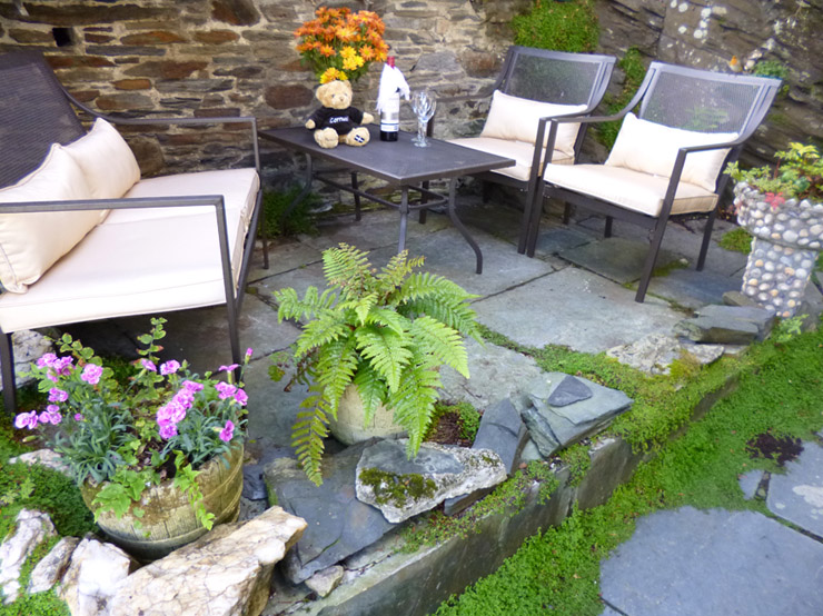 Patio Area -Self Catering in Boscastle