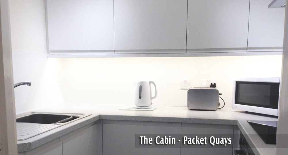 Kitchen at The Cabin, Packet Quays