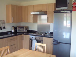 Kitchen in Penstowe Holiday Bungalows