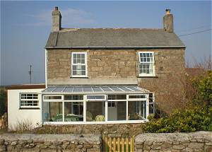 Situated between St Ives and Lands End, Pentrew is the ideal location for your self catering holiday in West Cornwall. Sleeps 4. Uninterrupted sea views from all windows across to the sea. Secluded garden. Off road parking