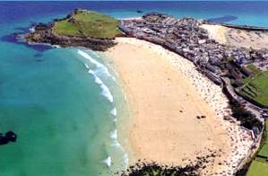 St Ives and Porthmeor Beach The Island