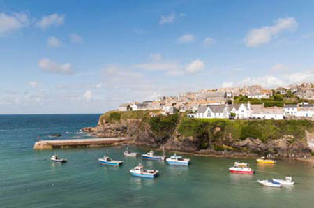 Port Isaac  View across harbour