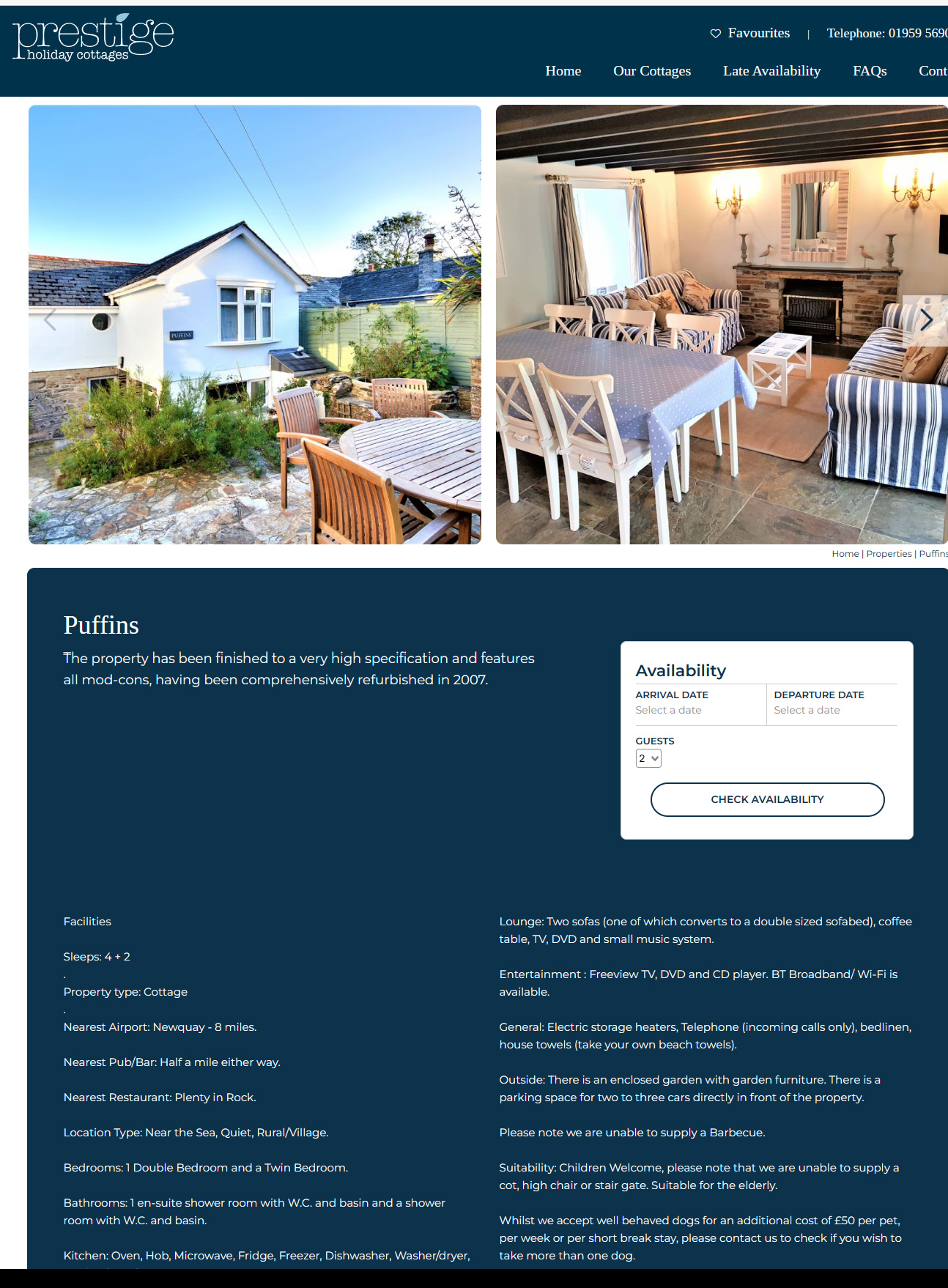   Lantern Cottage Holiday Cottage in St Agnes website