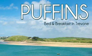 *B&B stays in Trevone Bay @ Puffins Bed & Breakfast   