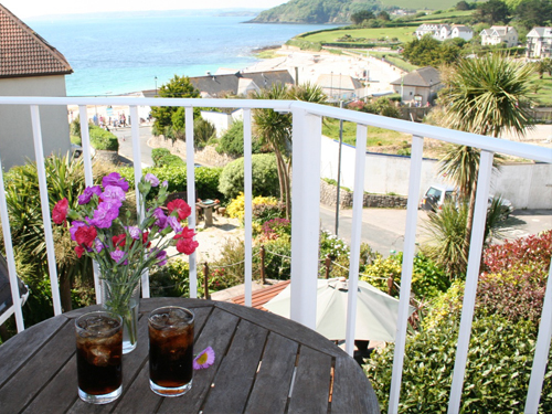 B&B in falmouth withsea views from the Balcony