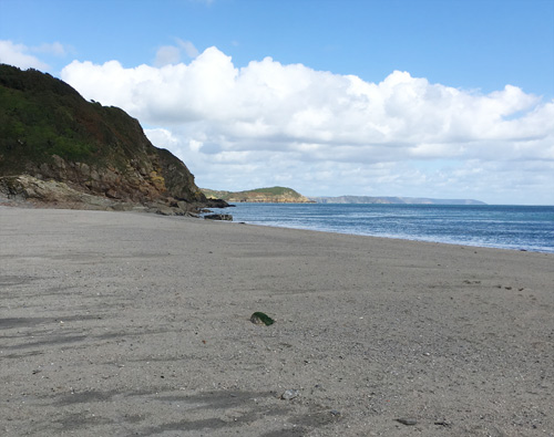 Pentewan Beach - looking towards Black Head and Gribben Head