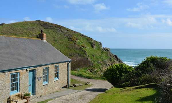 Holidays in West Cornwall with Sea Views  at Cove Cottage, Porthgwarra 