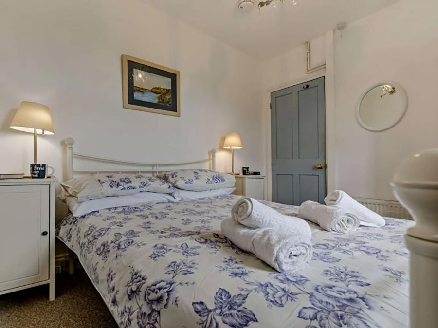 Bedroom at St Michaels farmhouse - Holiday Home in Cornwall Overlooking St Michael's Mount and Marazion