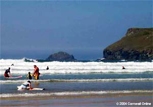 The beach at Polzeath