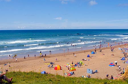 the beach at Widemouth Bay