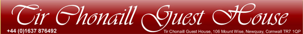 Bed & Breakfast Newquay. Hotel Newuay. Tir Chonaill