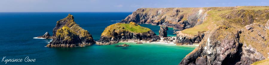 Kynance Cove  - Lower Tregiddle Holiday Cottages near Gunwalloe on the Lizard Peninsula  Mullion Cove