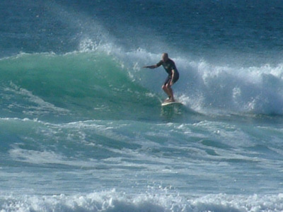 surfing at St Agnes  Trevaunance Cove