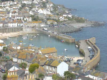 view across Mousehole from Trevean Holiday Cottage
