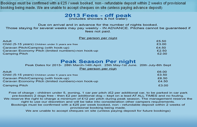 Camping Prices 