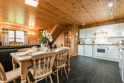 E31- Tamarisk - Dining Area at Trewince  Holiday Lodges Roseland Peninsula St Mawes