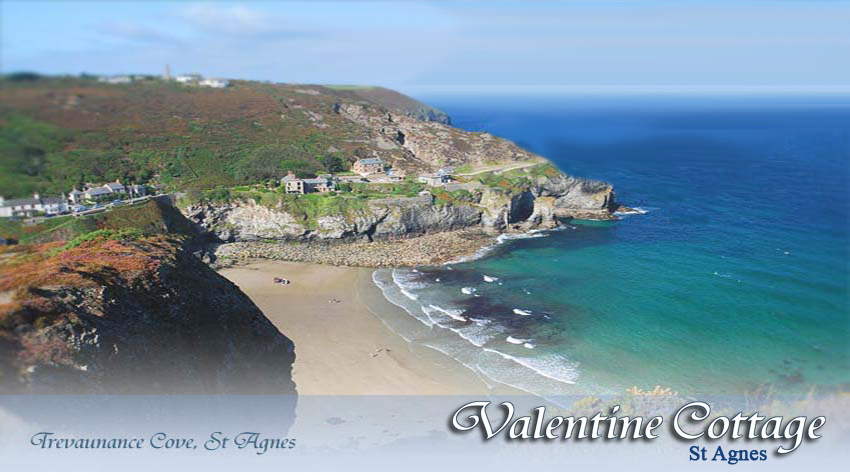 Valentine Cottage Holidays near St Agnes, Trevaunance Cove and Perranporth